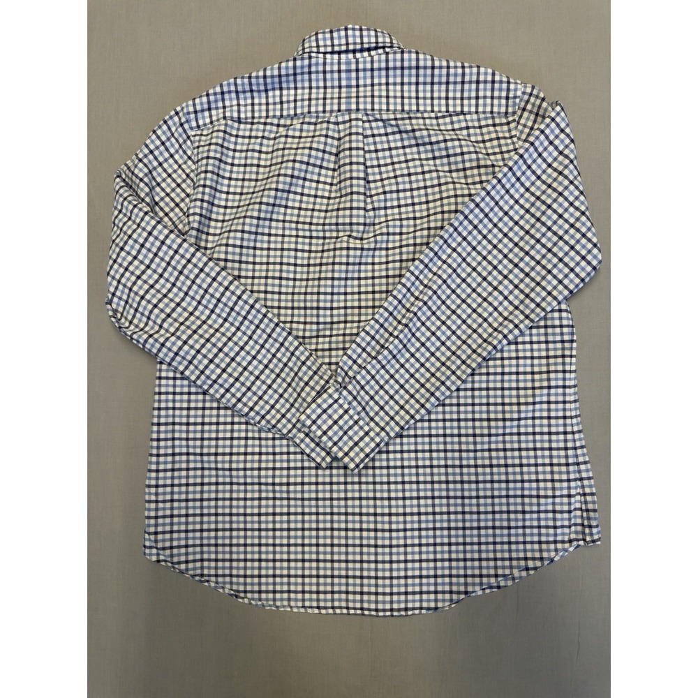 Ralph Lauren Gingham Long Sleeve Shirt Light Blue Plaid Mens Large - Picture 2 of 12